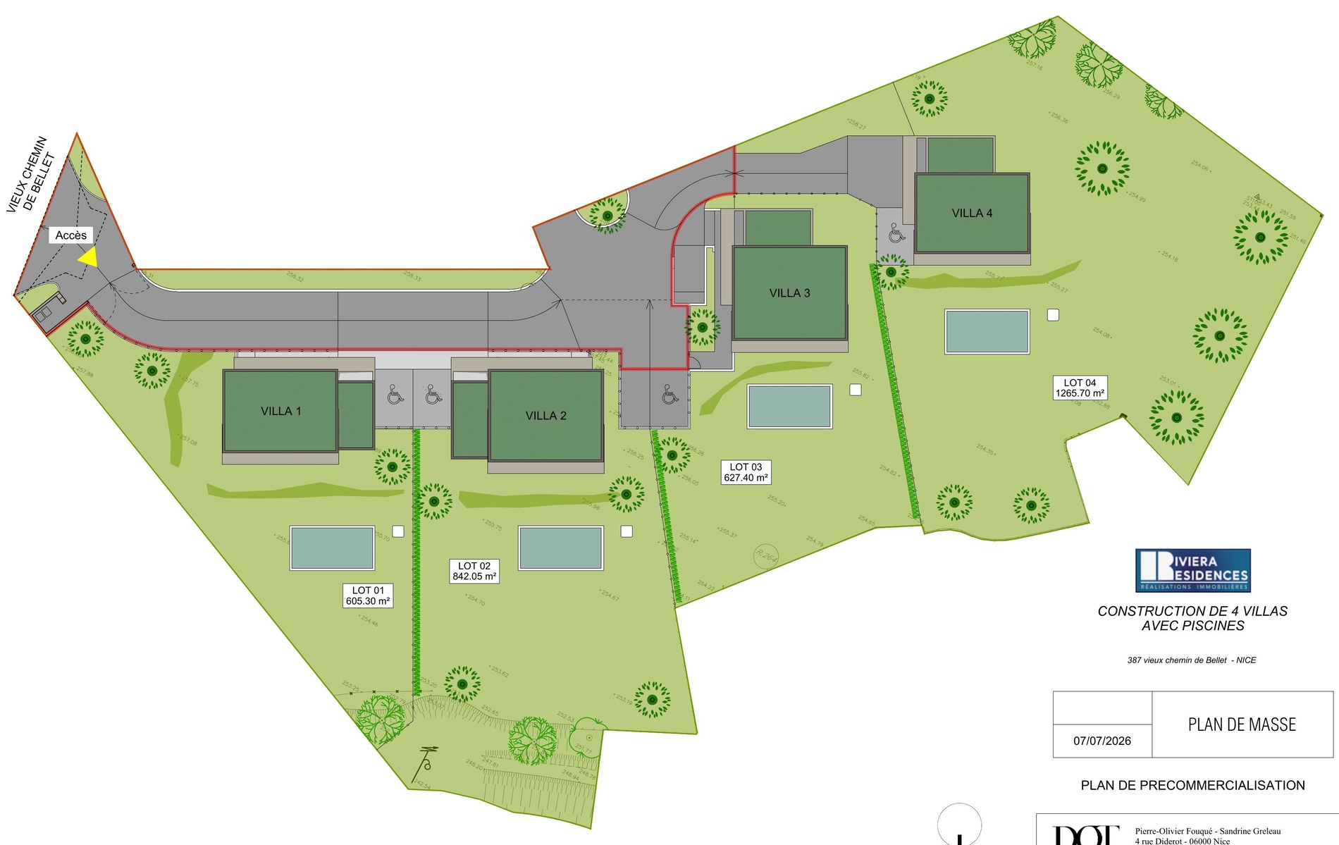 Plan de masse du Domaine des Collines d'Azur