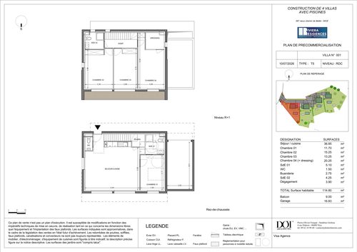 Villa 1 — Plan intérieur