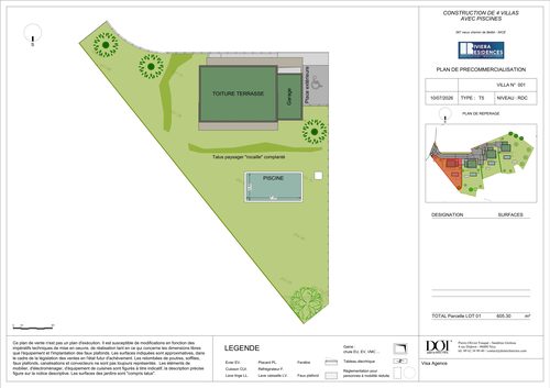 Villa 1 — Plan de parcelle