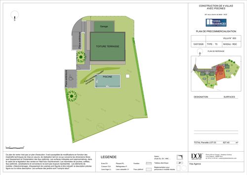 Villa 3 — Plan de parcelle