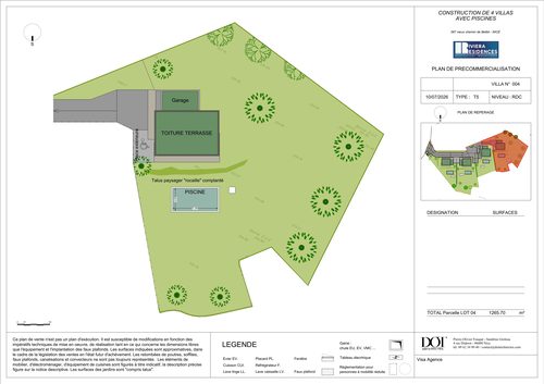Villa 4 — Plan de parcelle